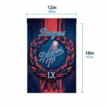 Los Angeles Dodgers Garden Flag Personalized Laurel Wreath Blue Best Selling
