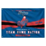 Los Angeles Dodgers House Flag Custom Brushed Streaks Blue Best Selling