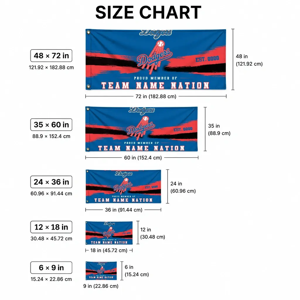 Los Angeles Dodgers House Flag Custom Brushed Streaks Blue High Quality Los Angeles Dodgers House Flag Custom Brushed Streaks Blue High Quality
