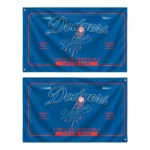 Los Angeles Dodgers House Flag Custom Ornate Border Blue Best Selling