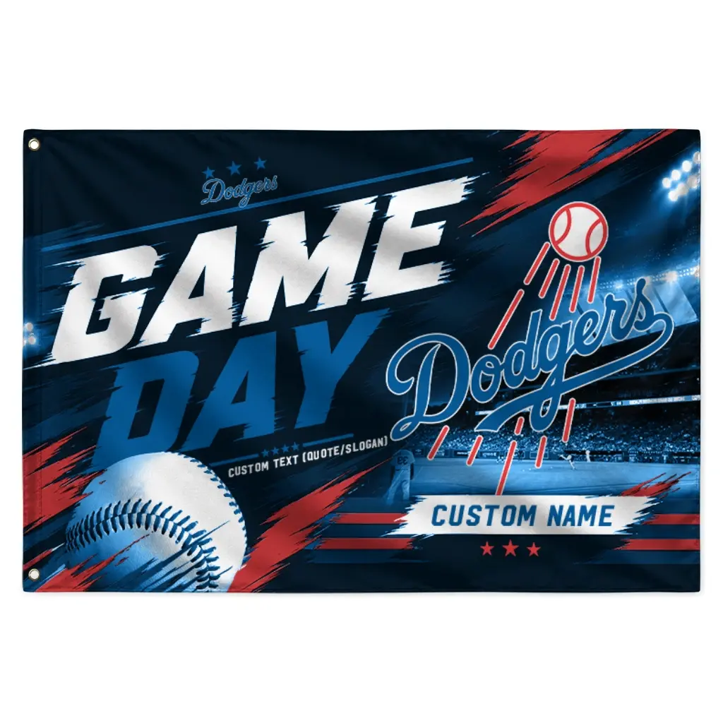 Los Angeles Dodgers House Flag Custom Tech Panels Blue Best Selling Los Angeles Dodgers House Flag Custom Tech Panels Blue Best Selling