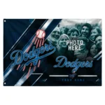 Los Angeles Dodgers House Flag Customized Diagonal Stripes Blue Best Selling