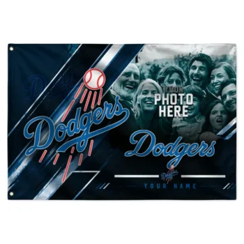 Los Angeles Dodgers House Flag Customized Diagonal Stripes Blue Best Selling