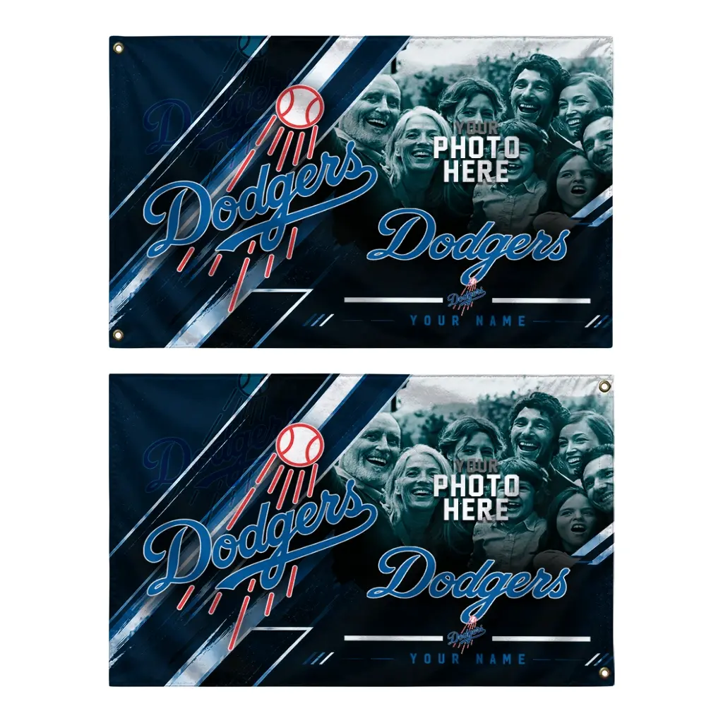 Los Angeles Dodgers House Flag Customized Diagonal Stripes Blue Fashion Forward Los Angeles Dodgers House Flag Customized Diagonal Stripes Blue Fashion Forward