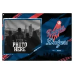 Los Angeles Dodgers House Flag Personalized Framed Photo Blue Black Best Selling