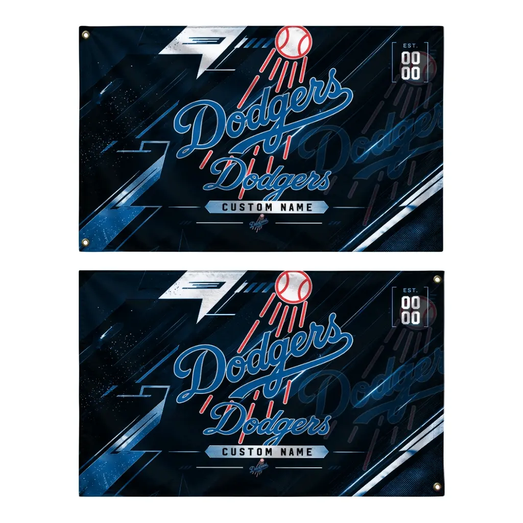Los Angeles Dodgers House Flag Personalized Speed Slashes Blue Fashion Forward Los Angeles Dodgers House Flag Personalized Speed Slashes Blue Fashion Forward