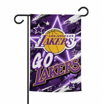 Los Angeles Lakers Garden Flag Custom Glowing Star Purple Best Selling