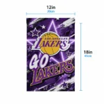 Los Angeles Lakers Garden Flag Custom Glowing Star Purple Best Selling