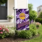 Los Angeles Lakers Garden Flag Custom Glowing Star Purple Best Selling