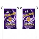 Los Angeles Lakers Garden Flag Custom Swirl Vortex Purple Best Selling