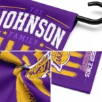 Los Angeles Lakers Garden Flag Customized Distressed Stripes Purple Best Selling