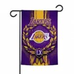 Los Angeles Lakers Garden Flag Customized Laurel Wreath Purple Best Selling