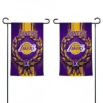 Los Angeles Lakers Garden Flag Customized Laurel Wreath Purple Best Selling
