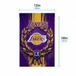 Los Angeles Lakers Garden Flag Customized Laurel Wreath Purple Best Selling