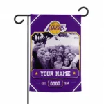 Los Angeles Lakers Garden Flag Customized Photo Frame Purple Best Selling