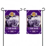Los Angeles Lakers Garden Flag Customized Photo Frame Purple Best Selling