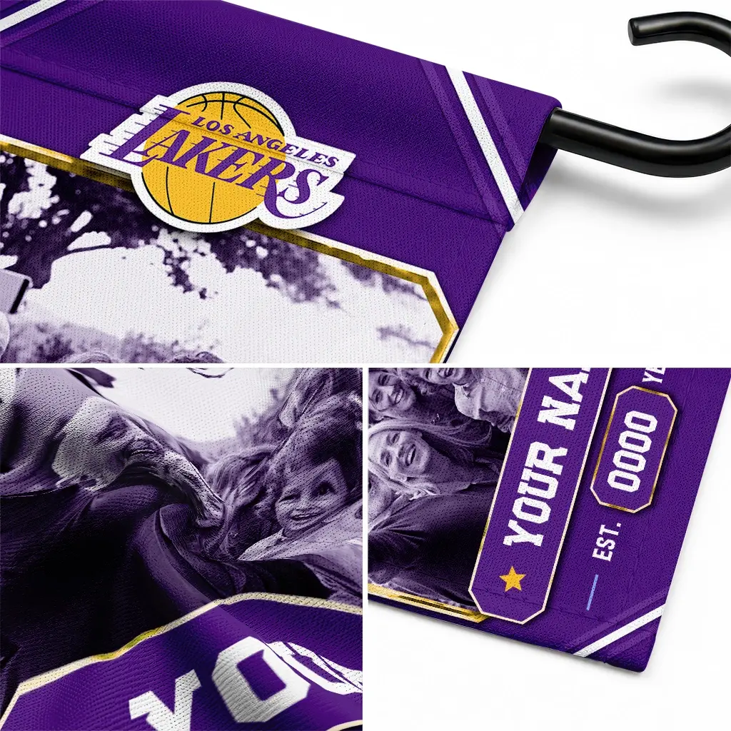 Los Angeles Lakers Garden Flag Customized Photo Frame Purple Latest Model Los Angeles Lakers Garden Flag Customized Photo Frame Purple Latest Model