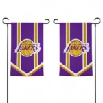 Los Angeles Lakers Garden Flag Personalized Chevron Stripes Purple Best Selling