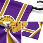 Los Angeles Lakers Garden Flag Personalized Chevron Stripes Purple Best Selling