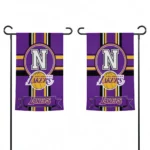 Los Angeles Lakers Garden Flag Personalized Circle Medallion Purple Best Selling