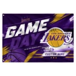 Los Angeles Lakers House Flag Custom Energy Brushstrokes Purple Best Selling