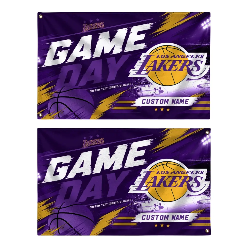 Los Angeles Lakers House Flag Custom Energy Brushstrokes Purple Fashion Forward Los Angeles Lakers House Flag Custom Energy Brushstrokes Purple Fashion Forward