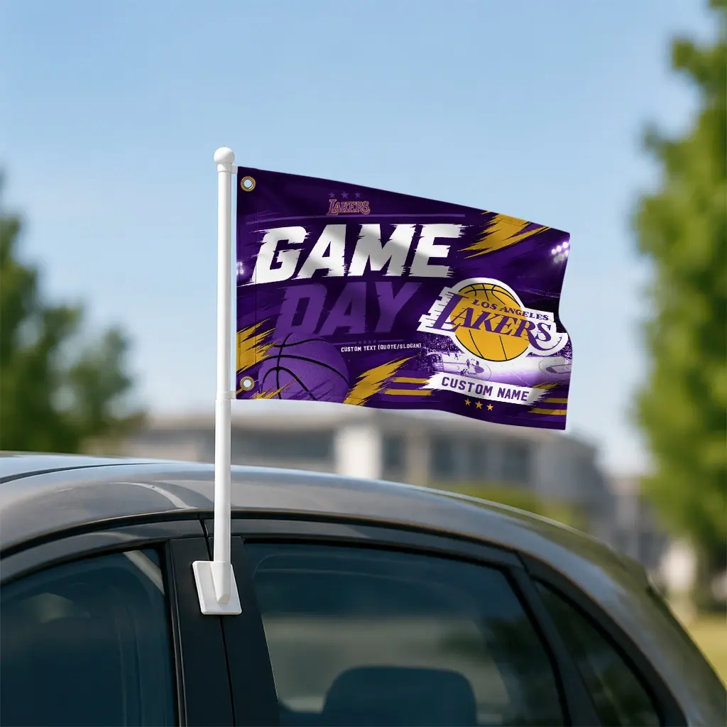 Los Angeles Lakers House Flag Custom Energy Brushstrokes Purple Latest Model Los Angeles Lakers House Flag Custom Energy Brushstrokes Purple Latest Model
