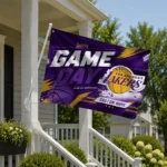 Los Angeles Lakers House Flag Custom Energy Brushstrokes Purple Best Selling