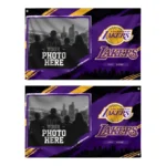 Los Angeles Lakers House Flag Customized Framed Photo Purple Black Best Selling