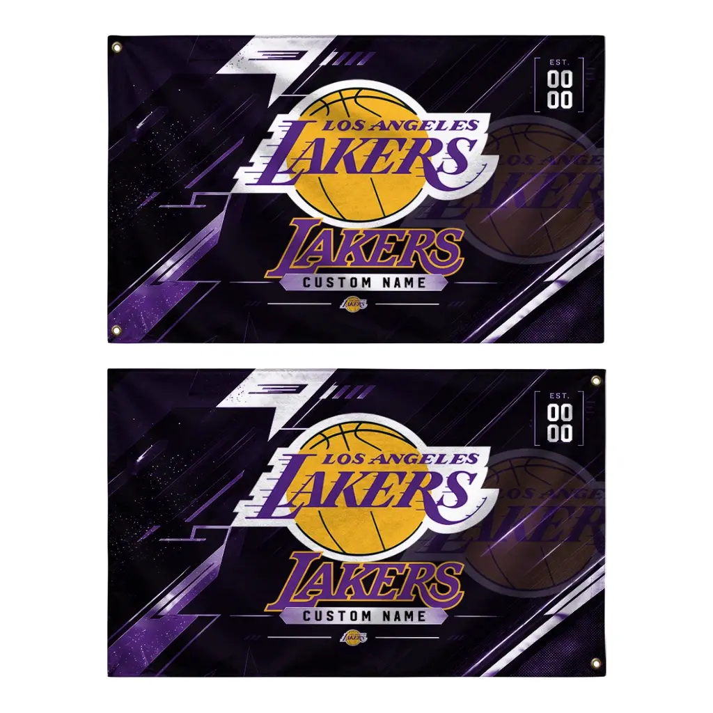 Los Angeles Lakers House Flag Customized Speed Slashes Purple Fashion Forward Los Angeles Lakers House Flag Customized Speed Slashes Purple Fashion Forward