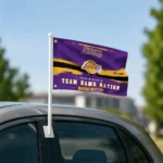Los Angeles Lakers House Flag Personalized Brushed Streaks Purple Best Selling