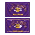 Los Angeles Lakers House Flag Personalized Ornate Border Purple Best Selling