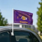 Los Angeles Lakers House Flag Personalized Ornate Border Purple Best Selling