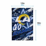 Los Angeles Rams Garden Flag Custom Glowing Star Blue Best Selling