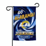 Los Angeles Rams Garden Flag Custom Swirl Vortex Blue Best Selling