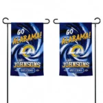 Los Angeles Rams Garden Flag Custom Swirl Vortex Blue Best Selling