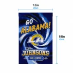 Los Angeles Rams Garden Flag Custom Swirl Vortex Blue Best Selling