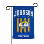 Los Angeles Rams Garden Flag Customized Distressed Stripes Blue Best Selling