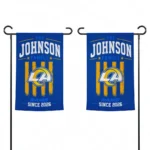 Los Angeles Rams Garden Flag Customized Distressed Stripes Blue Best Selling