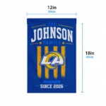 Los Angeles Rams Garden Flag Customized Distressed Stripes Blue Best Selling