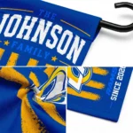 Los Angeles Rams Garden Flag Customized Distressed Stripes Blue Best Selling