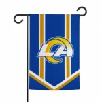 Los Angeles Rams Garden Flag Personalized Chevron Stripes Blue Best Selling