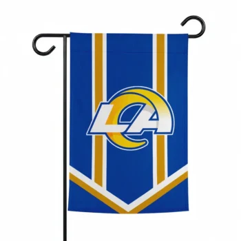 Los Angeles Rams Garden Flag Personalized Chevron Stripes Blue Best Selling