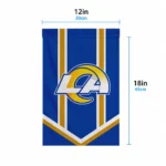 Los Angeles Rams Garden Flag Personalized Chevron Stripes Blue Best Selling