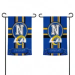 Los Angeles Rams Garden Flag Personalized Circle Medallion Blue Best Selling