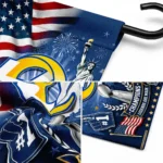 los-angeles-rams-garden-flag-personalized-icon-collage-blue-best-selling.webp