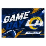 Los Angeles Rams House Flag Custom Action Streaks Blue Best Selling