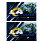 Los Angeles Rams House Flag Custom Diagonal Stripes Blue Best Selling
