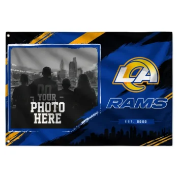 Los Angeles Rams House Flag Customized Framed Photo Blue Black Best Selling