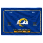 Los Angeles Rams House Flag Personalized Ornate Border Blue Best Selling